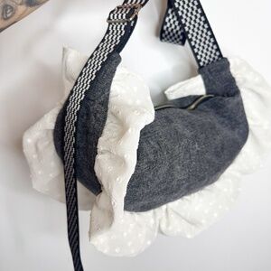 Handmade upcycled Crescent bag